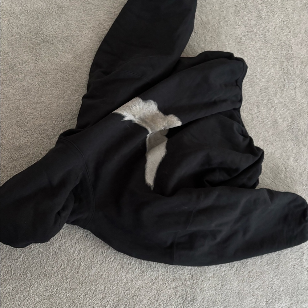 Black Hoodie with White Graphic